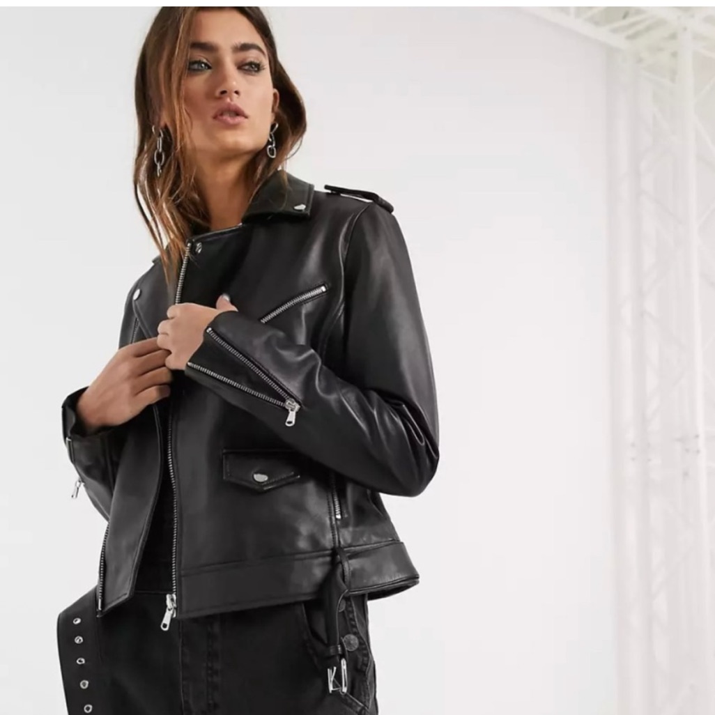 Barney’s Originals Classic Black Leather Moto Jacket